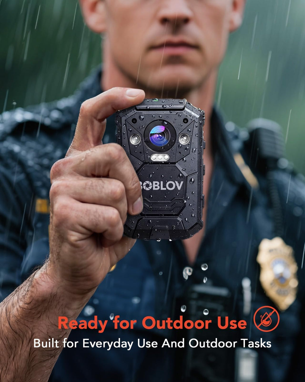 BOBLOV KJ23Pro 2K 128GB Body Worn Camera with Night Vision, 4000mAh Battery