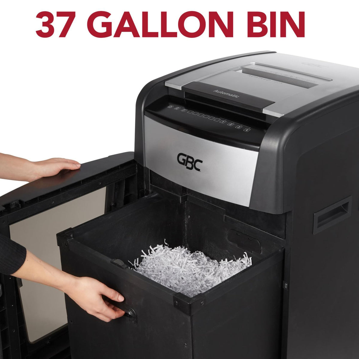 GBC Paper Shredder, Auto Feed+, 300 Sheet Capacity, Super Cross-Cut, Office Shredder, 300X (WSM1757608)