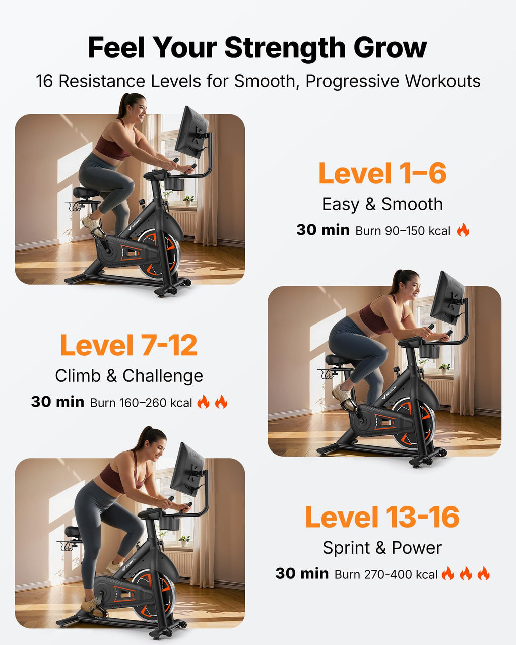 MERACH Exercise Bike with Screen, Rotatable HD Display, Magnetic Resistance