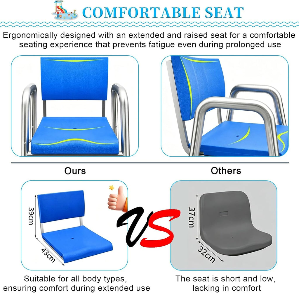 Safety Equipment Lifeguard Chairs for Large Swimming Pool, Lifeguards Watchtower for Beach Poolside Outdoor Indoor(51.2in/1.3m//4.3ft)