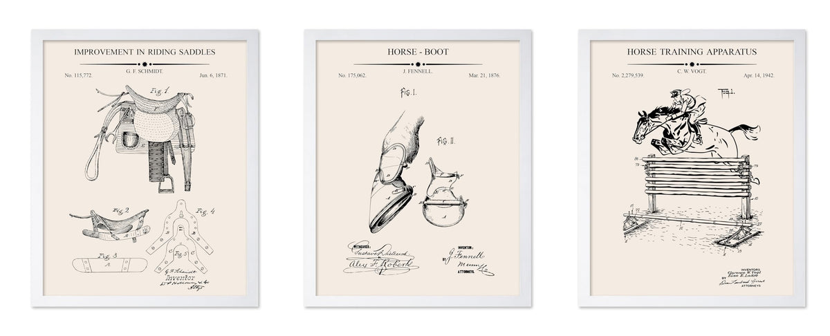 Poster Master 3-Piece Fencing Blueprint Poster - Fencing Garment Patent Print - Fencing Mask Design - Target Art - Sports Design - Technical Drawing Print - Gym or Office Decor - 8x10 Brown Framed