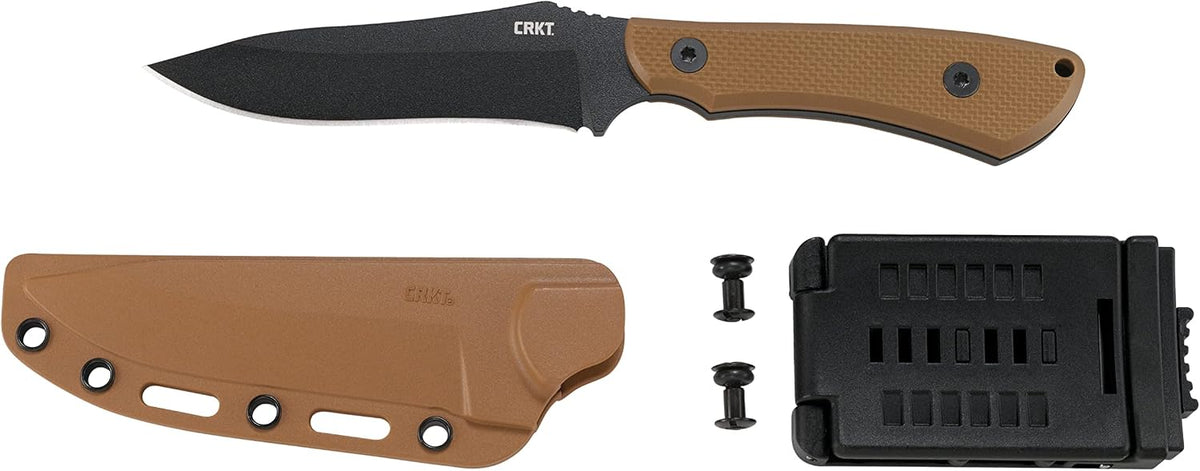 CRKT Ramadi EDC Fixed Blade Knife with Sheath, Coyote Brown, 2083