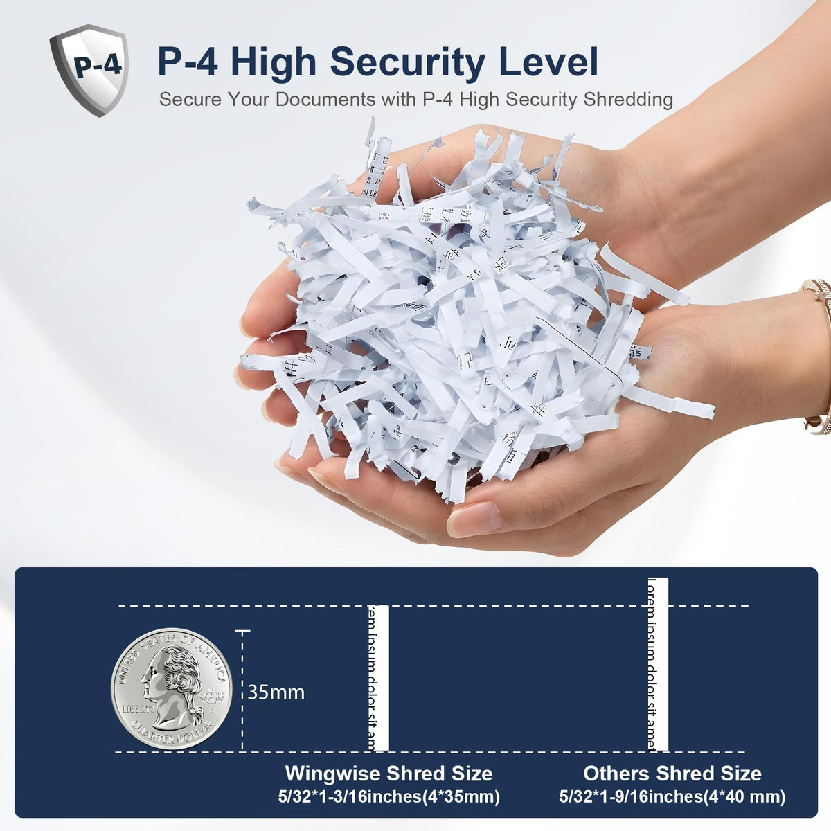 Wingwise 15 Sheets Paper Shredder Heavy Duty for Home Office