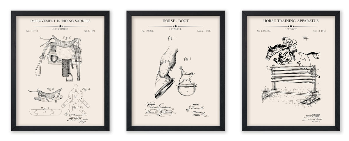 Poster Master 3-Piece Fencing Blueprint Poster - Fencing Garment Patent Print - Fencing Mask Design - Target Art - Sports Design - Technical Drawing Print - Gym or Office Decor - 8x10 Brown Framed