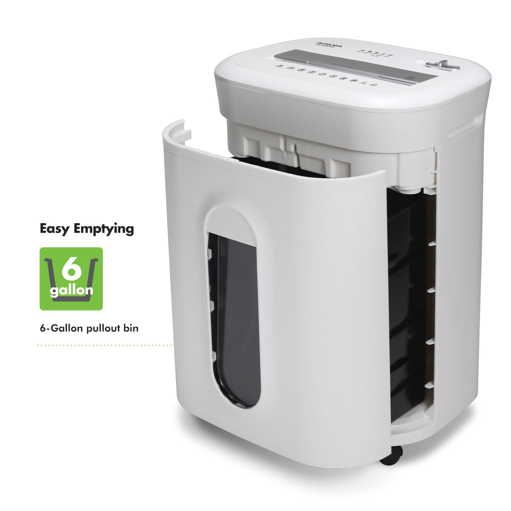 Aurora Anti-Jam 12-Sheet Cross-Cut Paper/CD and Credit Card Shredder with 4 Gallon Pullout Basket/Security Level P-4