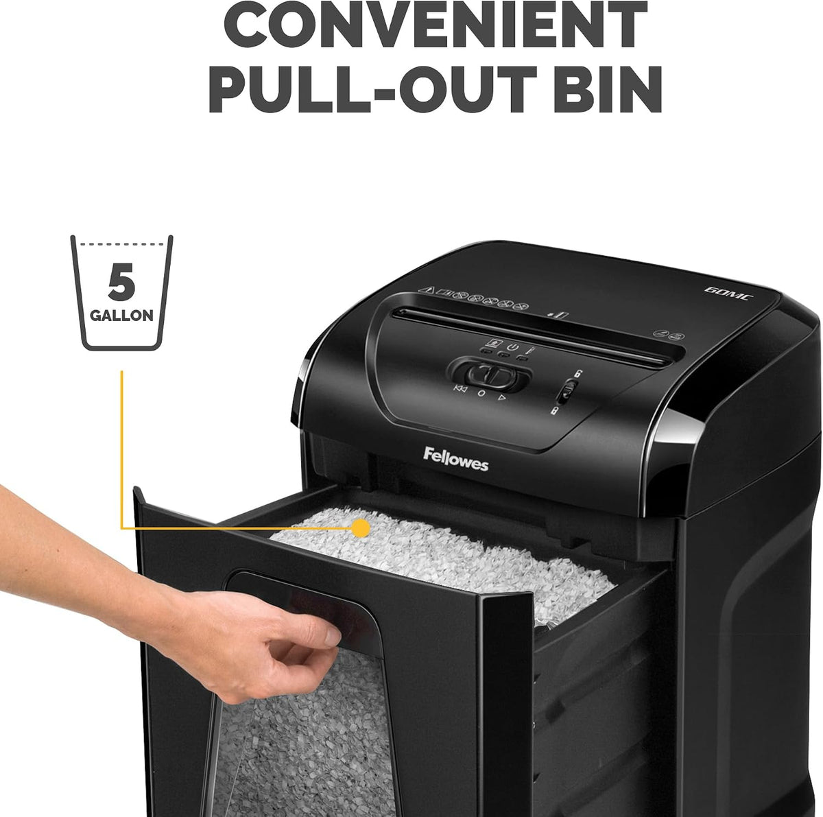 Fellowes Powershred 60MC Micro-Cut 10 Sheet Home Office Paper Shredder
