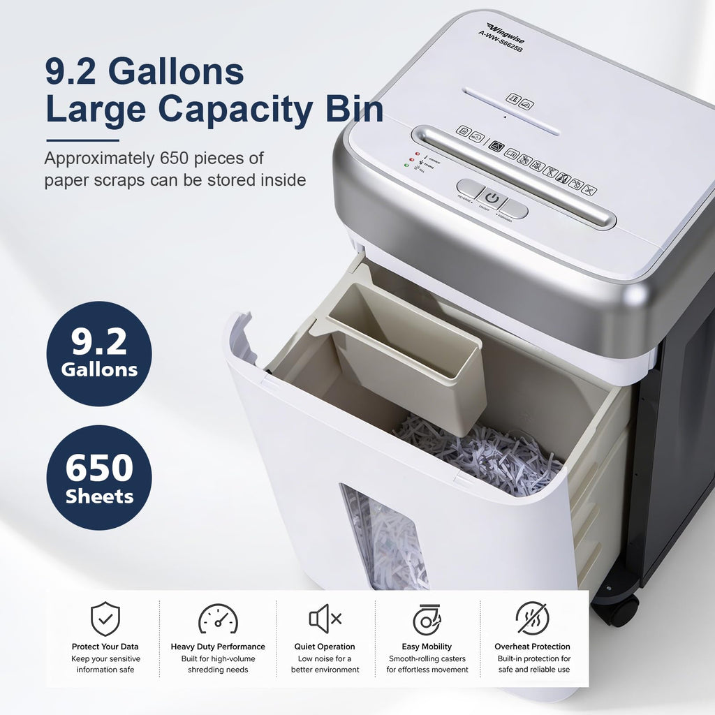 Wingwise 15 Sheets Paper Shredder Heavy Duty for Home Office