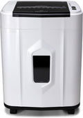Aurora Professional Grade 120-Sheet Auto Feed Micro-Cut Paper and Credit Card Shredder with 5 Gallon Pullout Basket / 30 Minutes/Security Level P-4 (White/Black)