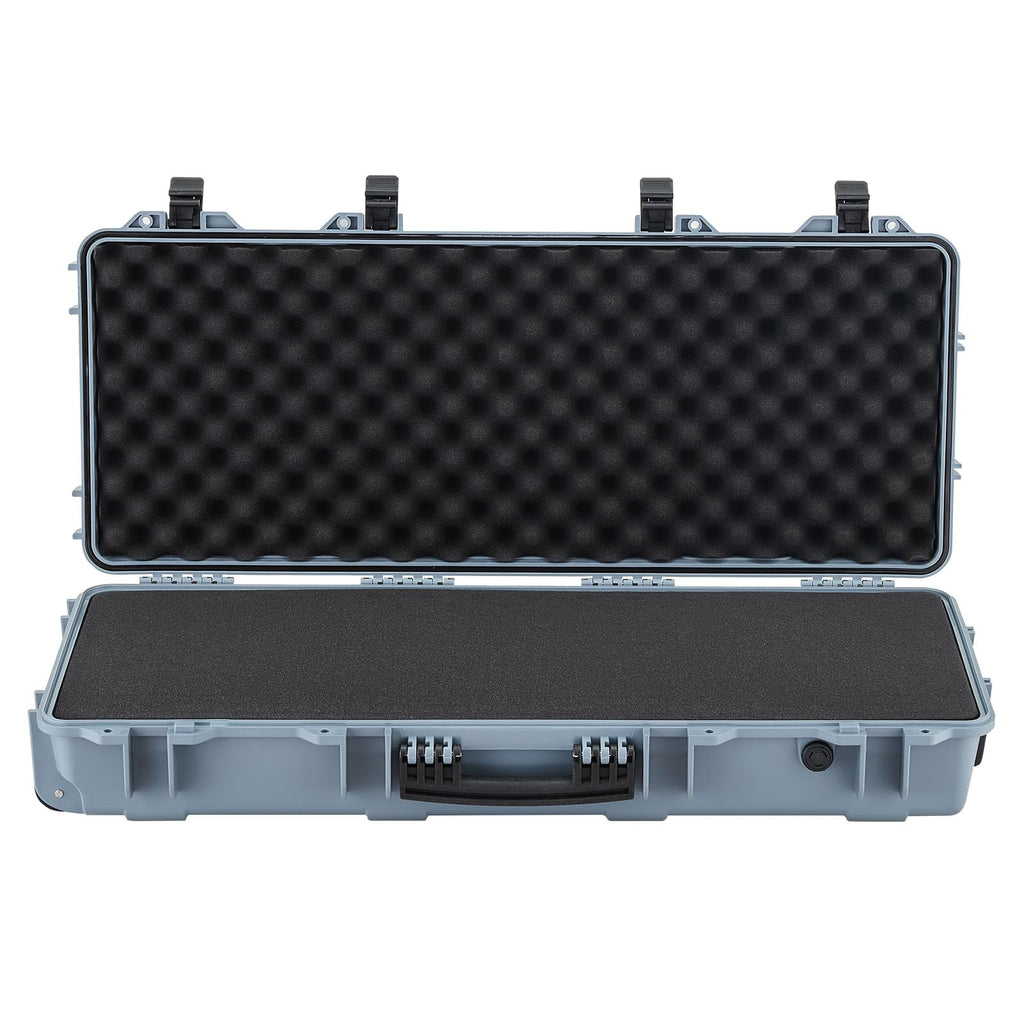 VEVOR Rifle Case, Rifle Hard Case with 4 Layers Fully-protective Foams, Lockable Hard Gun Case with Wheels, IP67 Waterproof & Crushproof, for Rifles or Shotguns