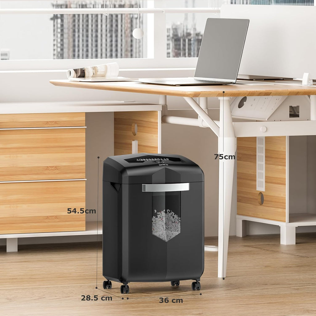 Bonsaii 18-Sheet Cross-Cut 60-Min Run Heavy Duty Paper Shredder