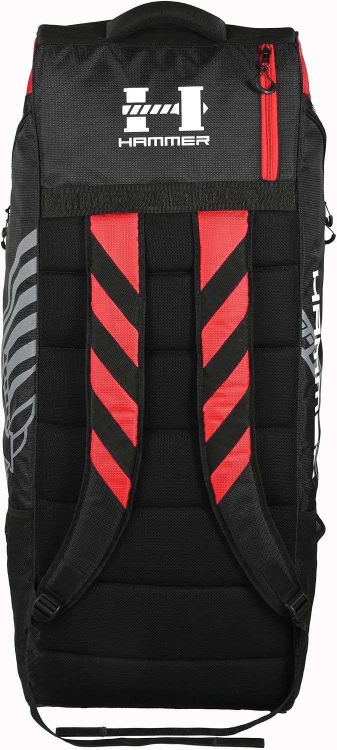 Hammer Beserker 1.0 Duffle Cricket Kit Bag - Premium 2100D Polyester | Dual Bat Pockets | Helmet & Shoe Compartment | Padded Protection | Adult Cricket Gear Bag