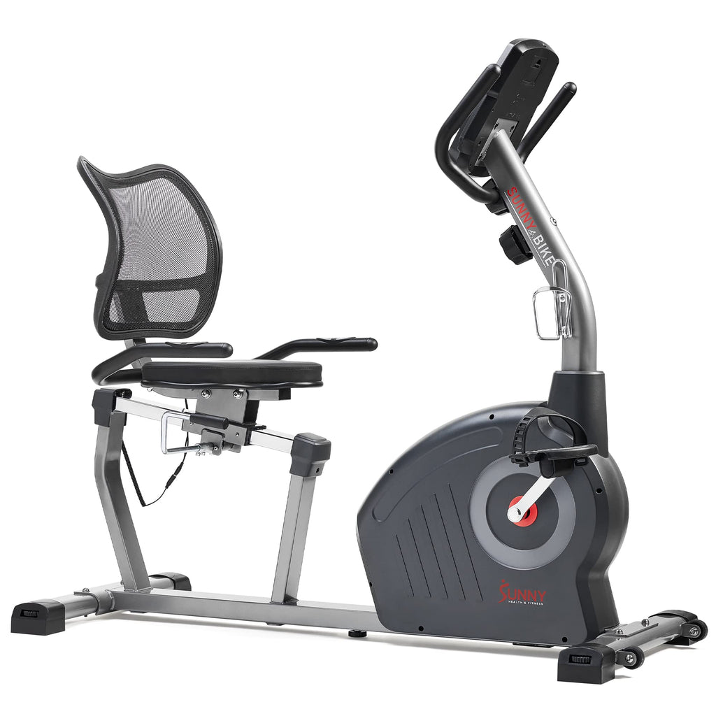 Sunny Health & Fitness Smart Recumbent Bike for Indoor Low Impact Cardio