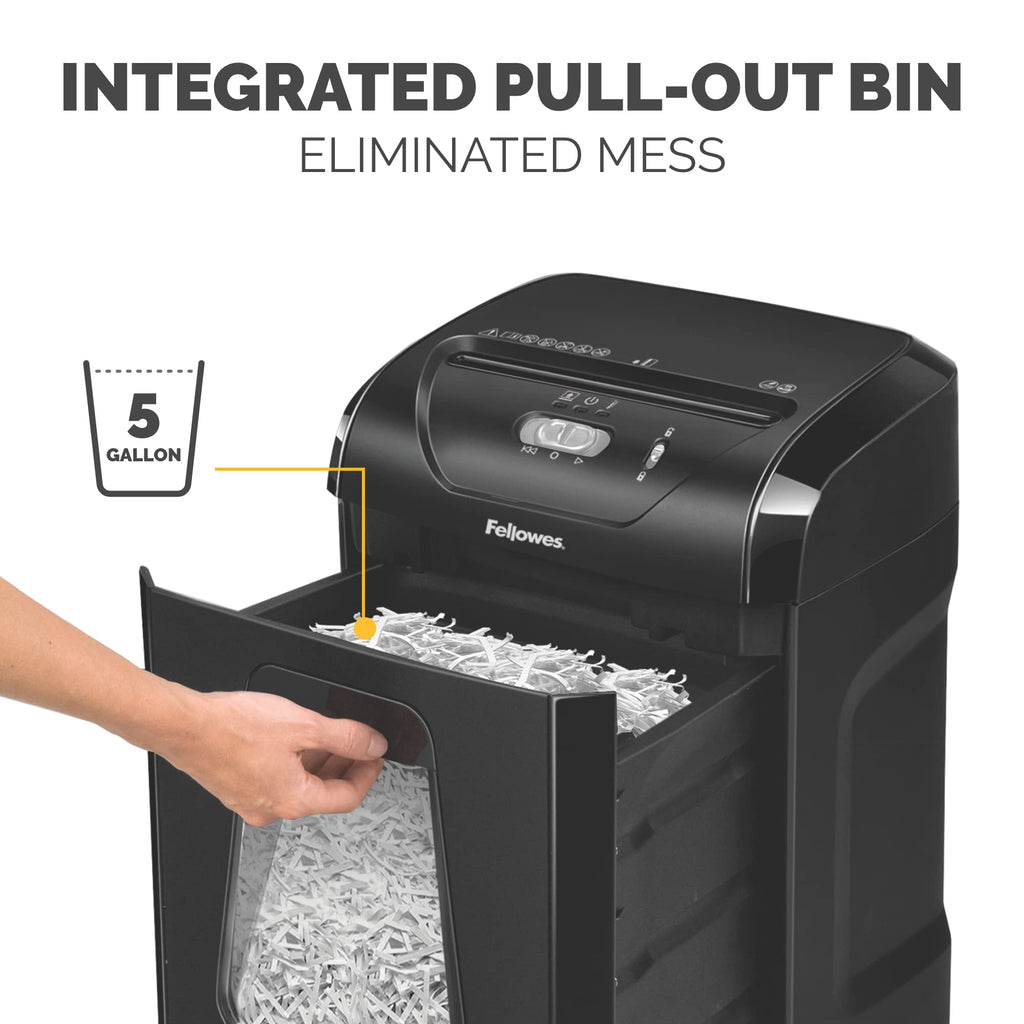 Fellowes Powershred 12 Sheet Cross-Cut Paper Home Office Paper Shredder, 19.50" H x 9.69" W x 13.44" D