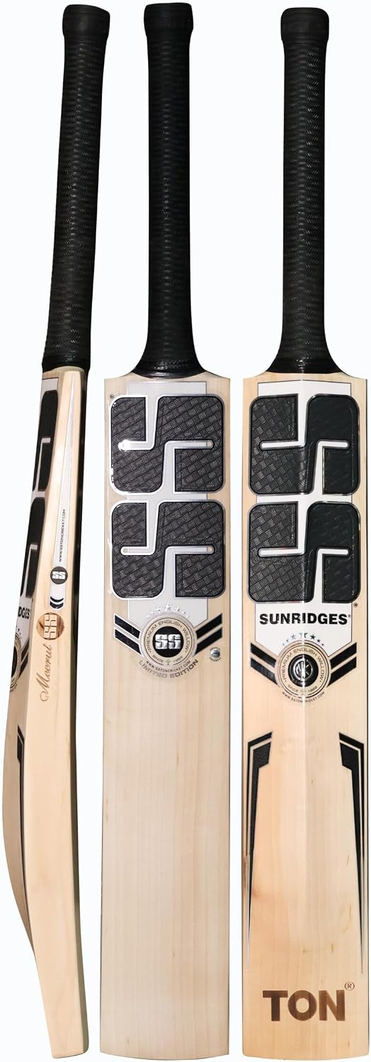 SS Ton Limited Edition English Willow Cricket Bat, Short Handle (Color May Vary)