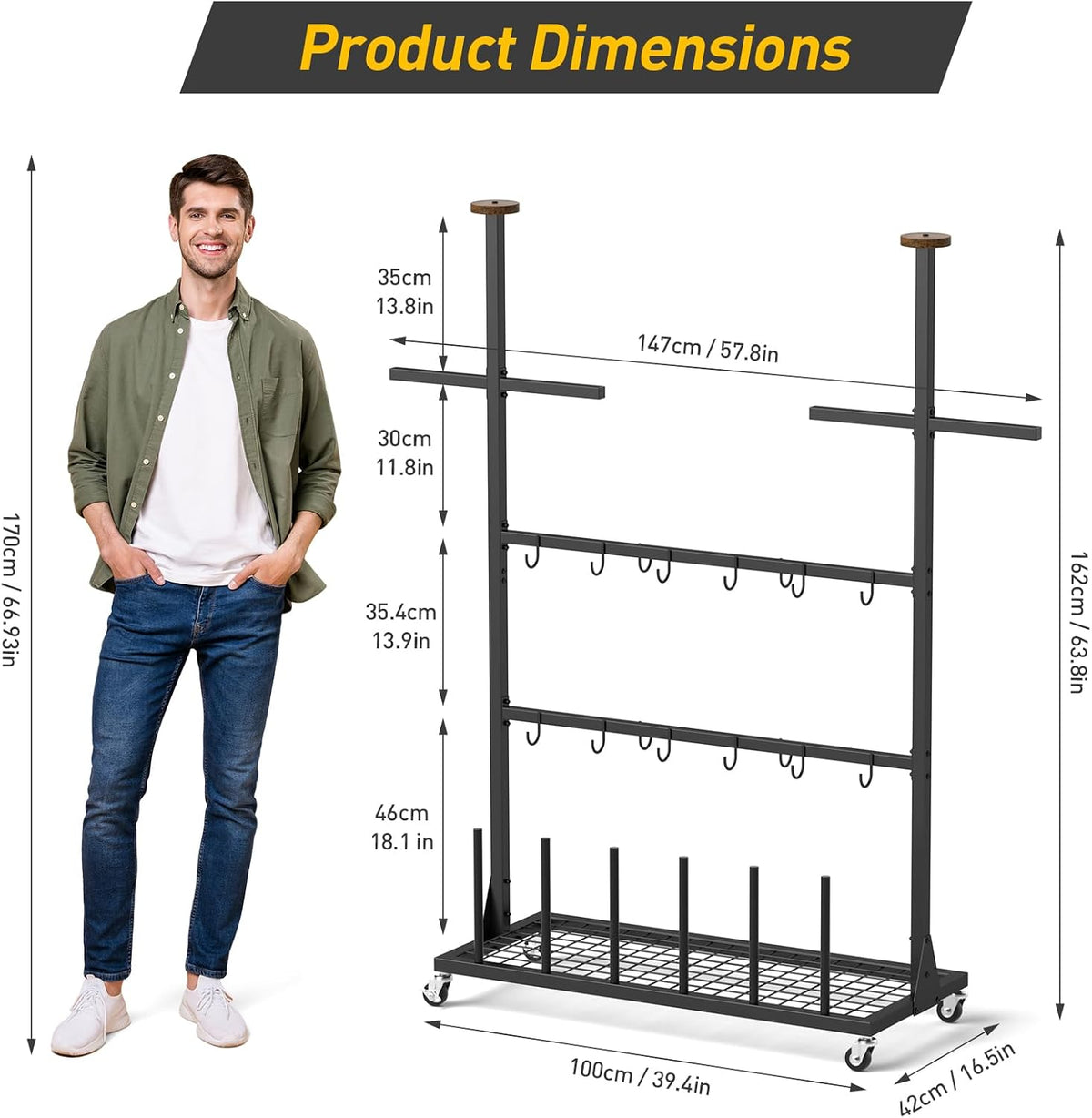 ikkle LargeâCapacity Hockey &Lacrosse Gear Drying Rack.