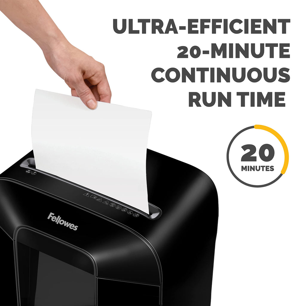 Fellowes Powershred LX70-DB 11 Sheet Cross-Cut Household Paper Shredder for Home Office