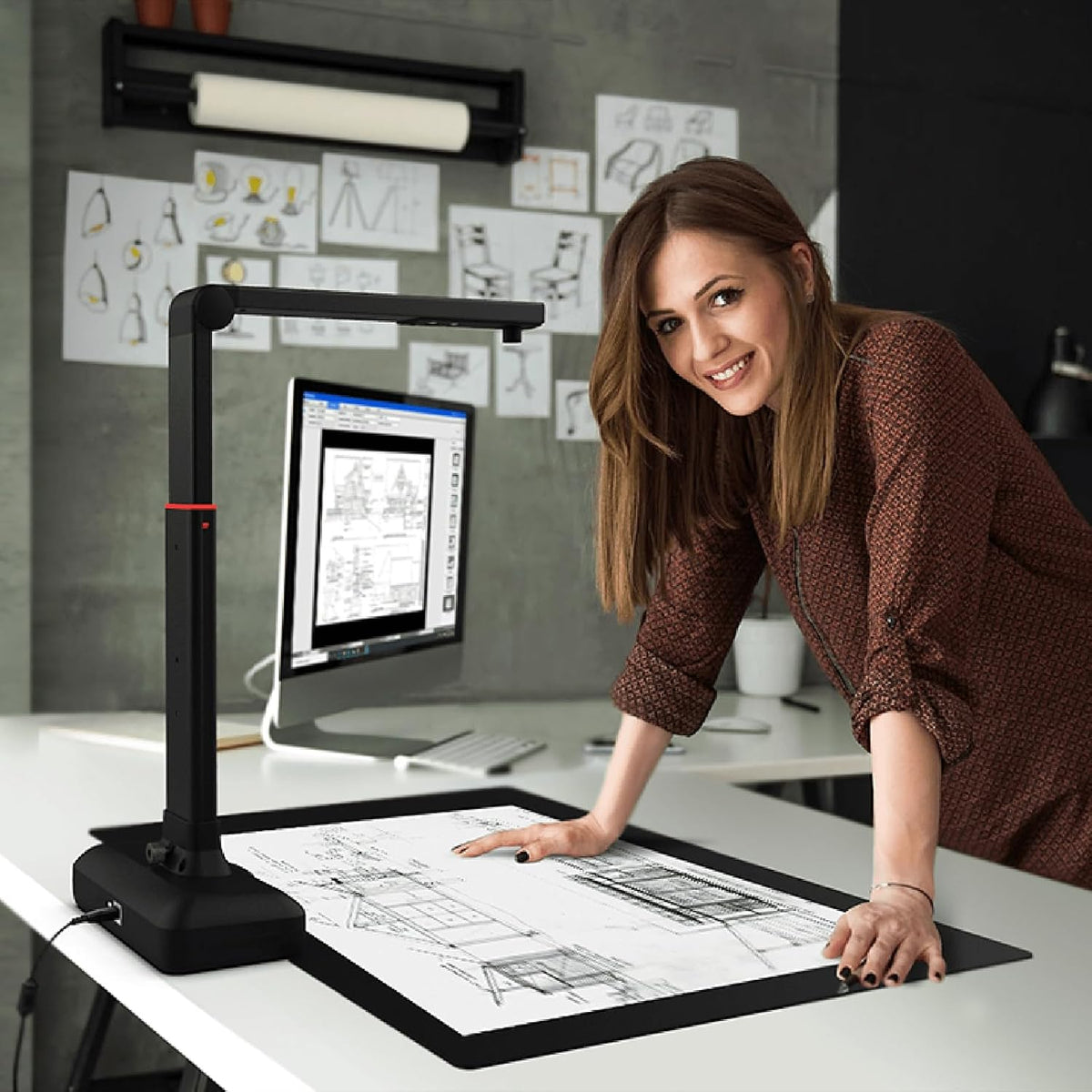 VIISAN Document Scanner, USB 23MP Document Camera, Capture Size Up to A2