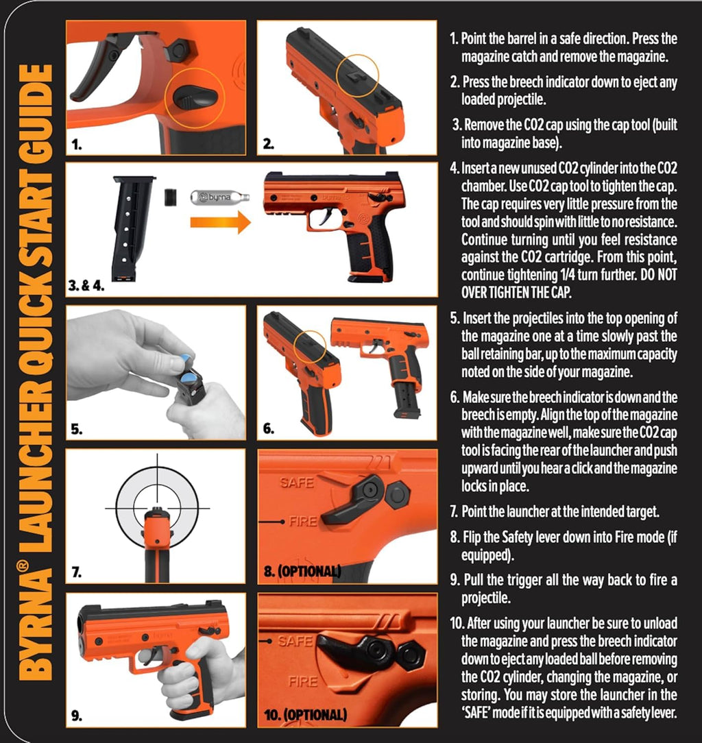 Byrna CL [Compact Launcher] Kinetic Launcher Ultimate Bundle - Non Lethal Kinetic Projectile Launcher, Home & Personal Defense