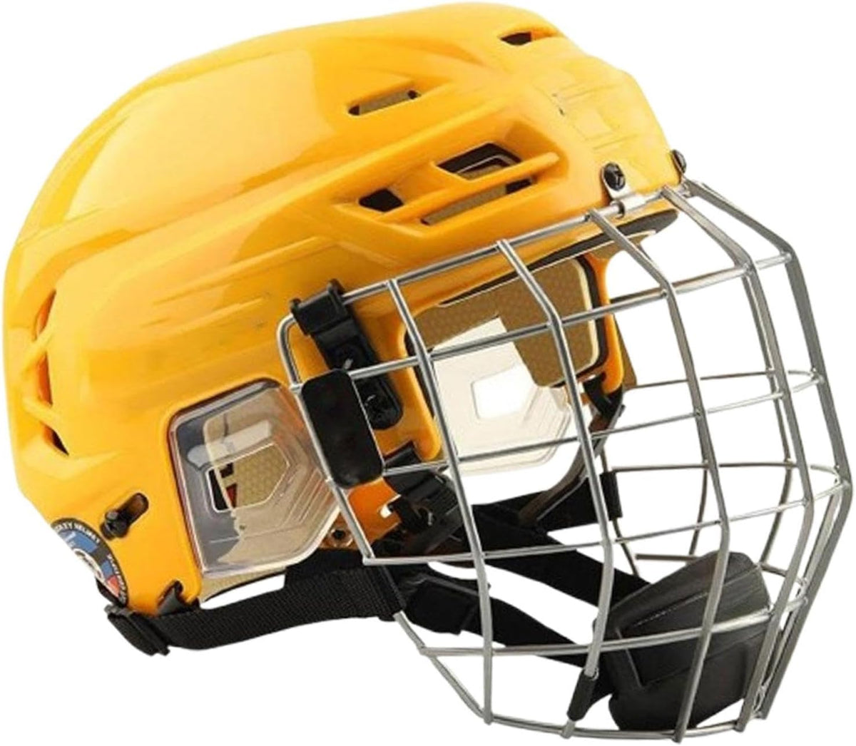 Hockey Helmet with Facemask Sturdy Polyethylene Shell Roller Skating Helmet Breathable Design Suitable for Training Competition
