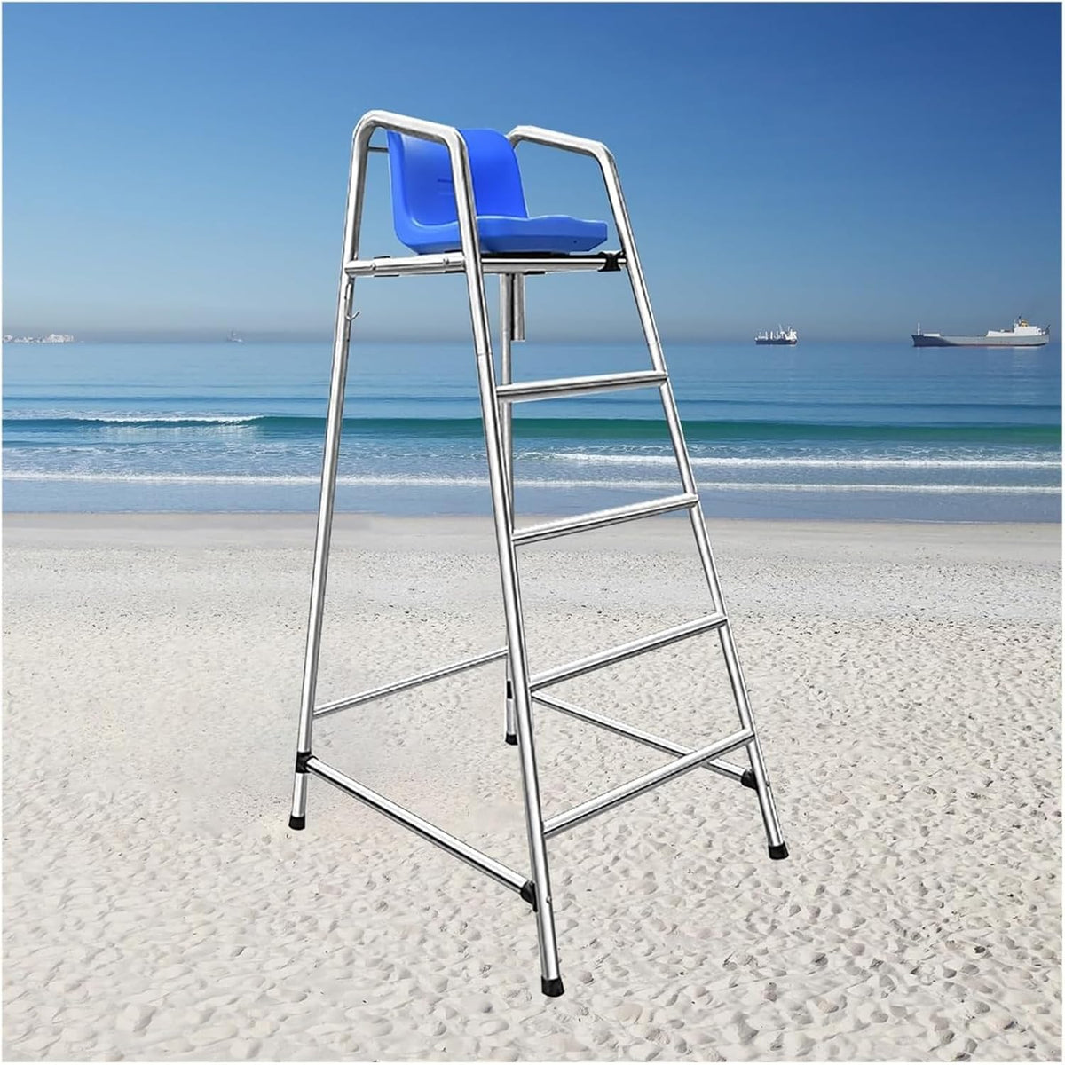 Large Lifeguard Chair - Outdoor Patio Chairs, Beach/Water Park/Competition Pool Rescue Ladder - Removable Referee Chair, Raised Referee Chair for(120cm)