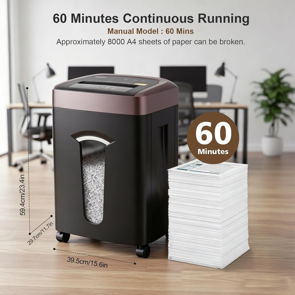 Wingwise 16 Sheets Micro Cut Paper Shredder Heavy Duty for Home Office