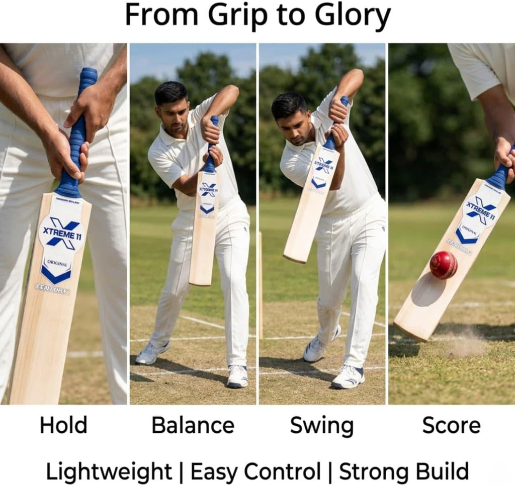 Kashmir Willow Cricket Bat | Lightweight & Short Handle with 9+ Grains Un-Knocked | Ideal for Adults, Power Hitting, Daily Net Practice, Club Matches, Hard Ball and Backyard Cricket Practice