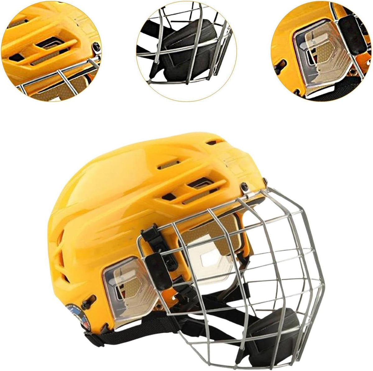 Training Ice Hockey Helmet with Sturdy Construction and Cage Protection, L