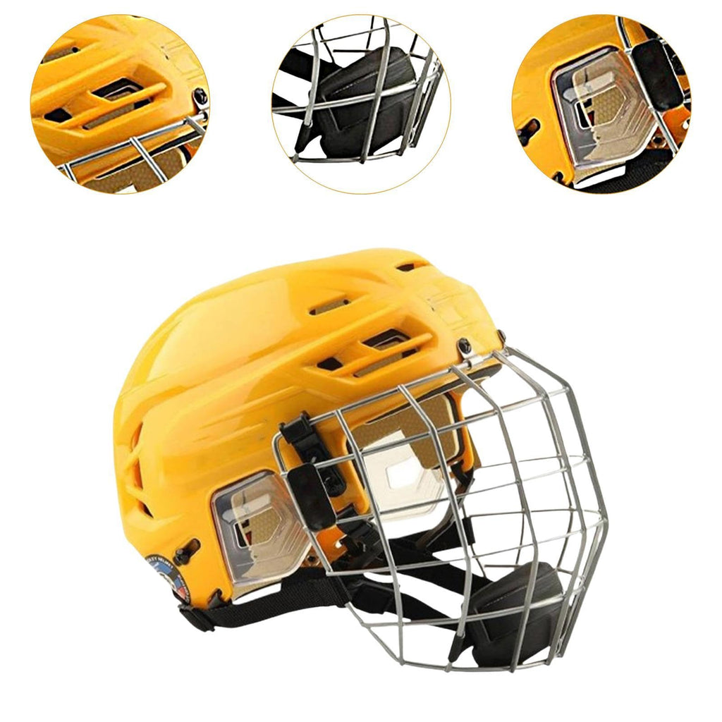 Hockey Helmet with Facemask Sturdy Polyethylene Shell Roller Skating Helmet Breathable Design Suitable for Training Competition