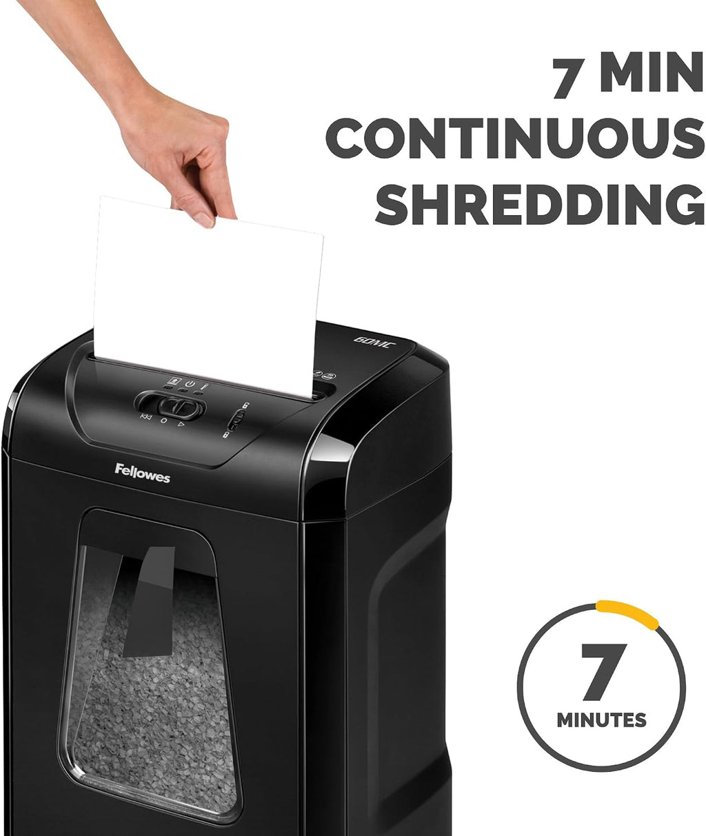 Fellowes Powershred 60MC Micro-Cut 10 Sheet Home Office Paper Shredder