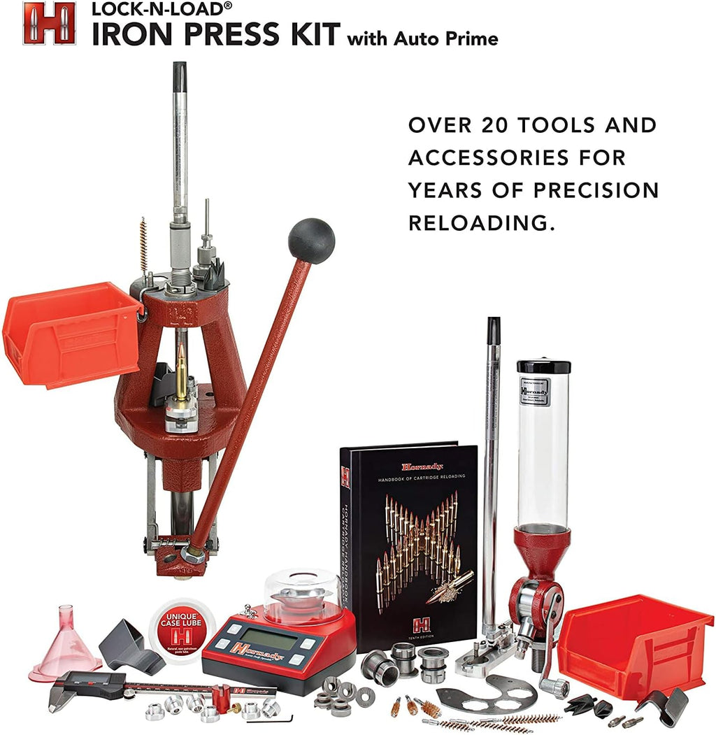 Hornady Lock-N-Load Iron Press Ammo Reloading Kit with Auto Prime- Includes Ultimate Reloading Equipment - Reliable and Efficient - 085521