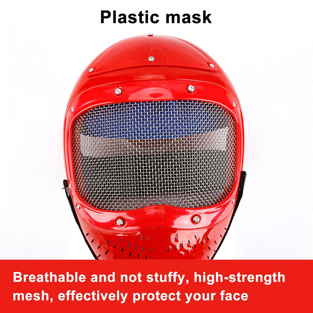 Fencing Practice Sword Kit, Children's Training Equipment, Protective Vest, Protective Mask, 38.6" Plastic Fencing Foil with Sound(Blue)