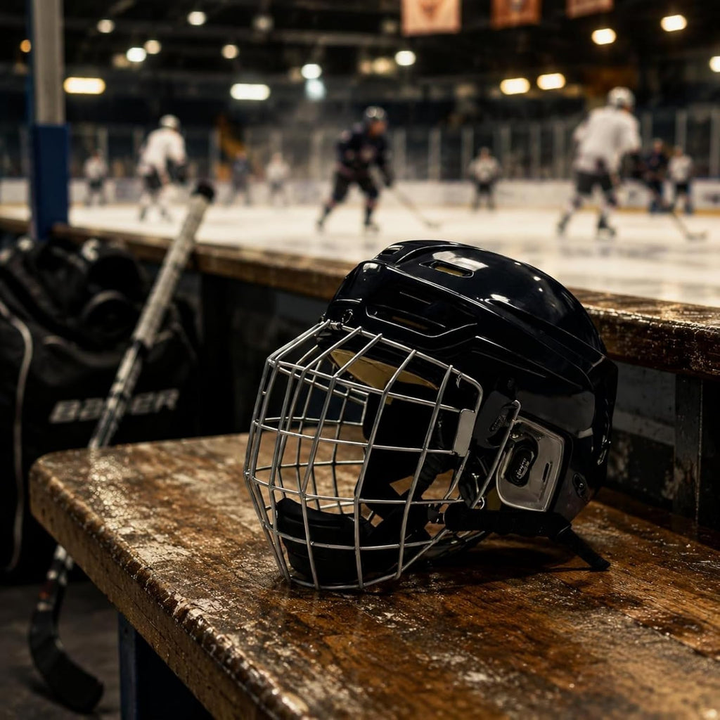 Gralara Ice Hockey Helmet Ventilated Hockey Helmet with Cage Comfort Padding Impact-Resistant Headgear