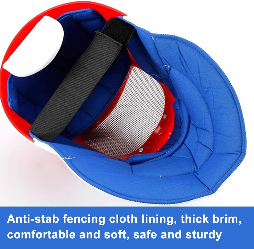 Fencing Practice Sword Kit, Children's Training Equipment, Protective Vest, Protective Mask, 38.6" Plastic Fencing Foil with Sound(Blue)