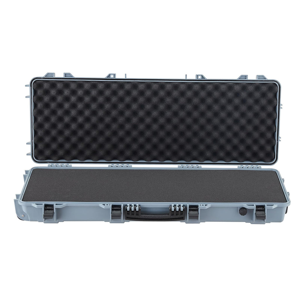 VEVOR Rifle Case, Rifle Hard Case with 4 Layers Fully-protective Foams, Lockable Hard Gun Case with Wheels, IP67 Waterproof & Crushproof, for Rifles or Shotguns