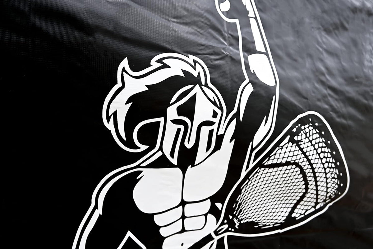 Gladiator Lacrosse Goal Target Shooter Beginner Intermediate Level - Gladiator Design, Black and White