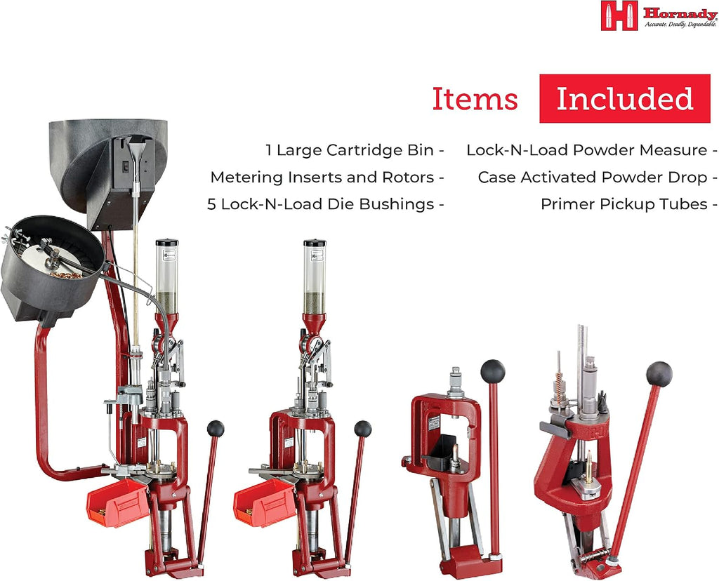 Hornady Lock-N-Load AP Press Loader â Ammunition Reloading Press with Quick Change Lock-N-Load Bushing System, EZ-JECT System and Powder Measure â Enjoy Fast and Reliable Reloading â Item 095100