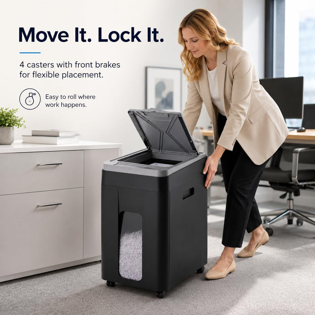 Heavy Duty Paper Shredder 400-Sheet Auto Feed P5 Micro Cut