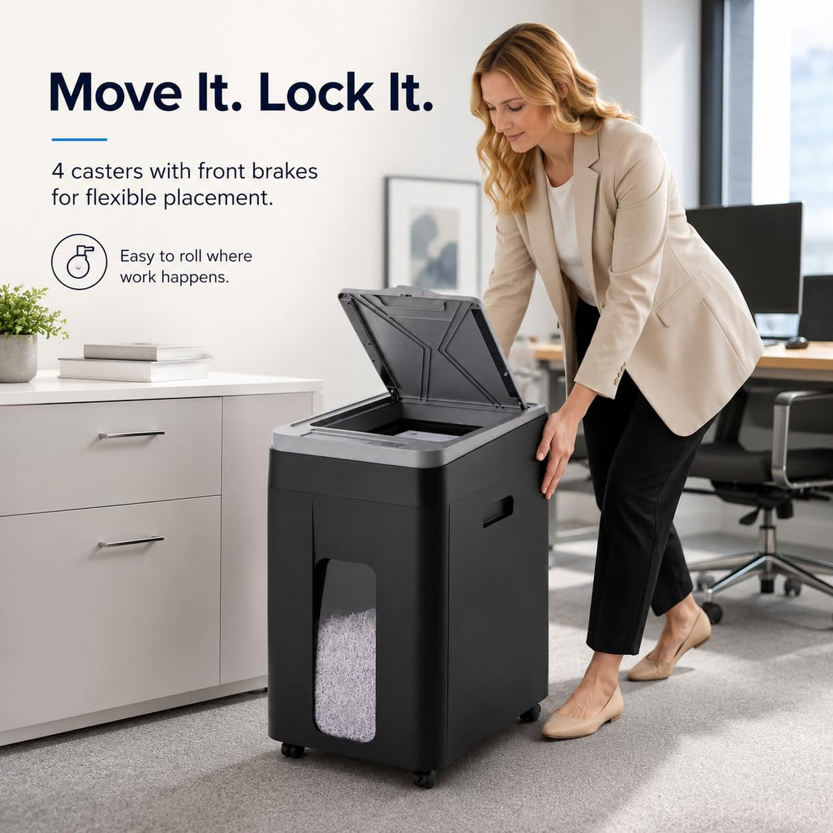 Heavy Duty Paper Shredder 400-Sheet Auto Feed P5 Micro Cut
