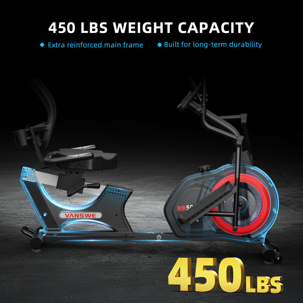 VANSWE Recumbent Elliptical Cross Trainer with Arm Exerciser