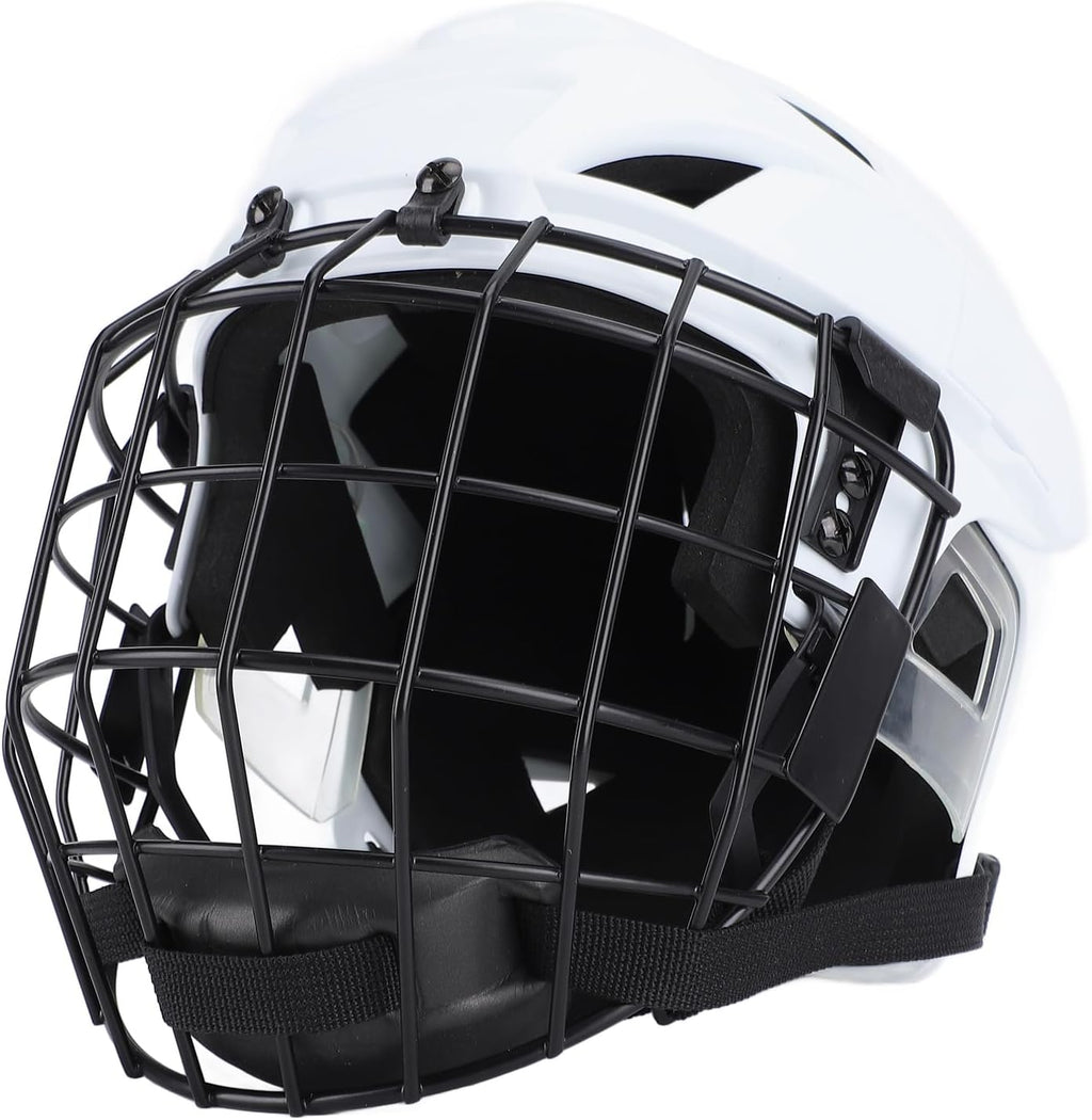 Hockey Helmet Combo with Face Mask Cage, Youth Hockey Goalie Face Mask, Comfortable to Fit The Face, Youth Ice Hockey Protective Gear for Roller Hockey Sports, Young Athletes (M)