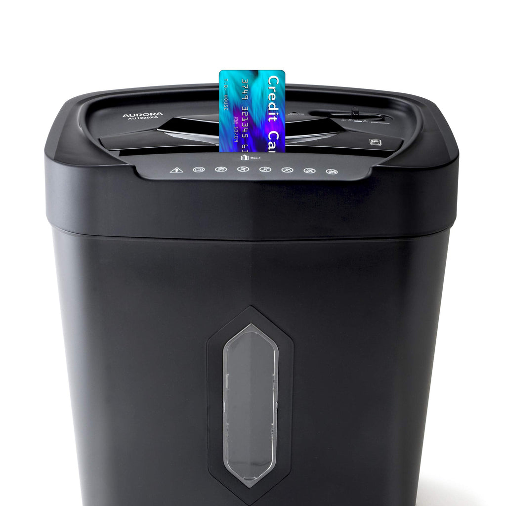 Aurora Anti-Jam 14-Sheet Crosscut Paper/CD and Credit Card Shredder/with 6-Gallon pullout Basket 120 Minutes Continuous Run Time