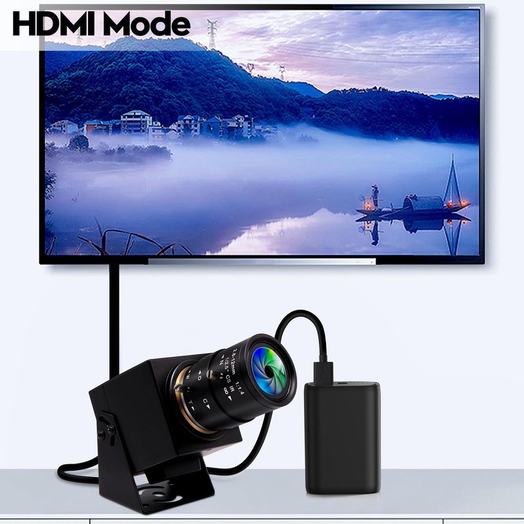 HDMI 4K USB Camera for Live Streaming 10X Variable Focus PC Webcam USB HDMI Simultaneous Output Video Conferencing Close up Zoom in and Out Web Camera for Online Teaching Training
