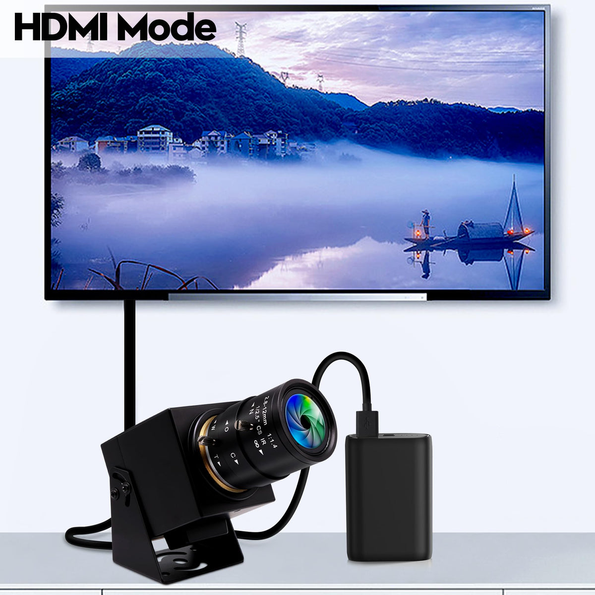 HDMI 4K USB Camera for Live Streaming 10X Variable Focus PC Webcam USB HDMI Simultaneous Output Video Conferencing Close up Zoom in and Out Web Camera for Online Teaching Training