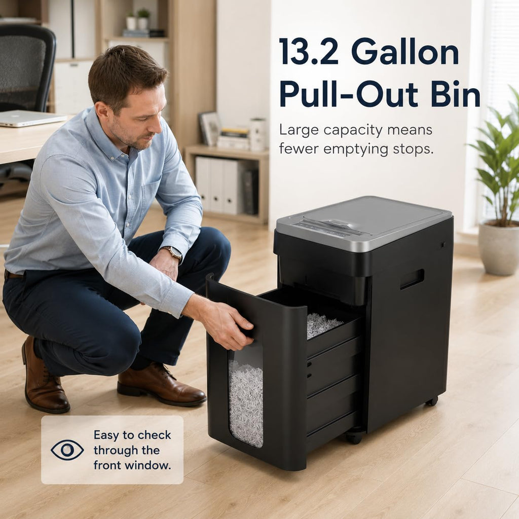 Heavy Duty Paper Shredder 400-Sheet Auto Feed P5 Micro Cut