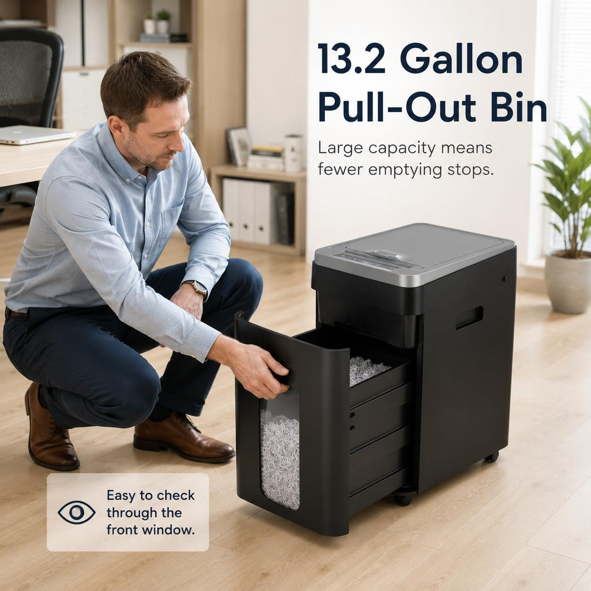 Heavy Duty Paper Shredder 400-Sheet Auto Feed P5 Micro Cut