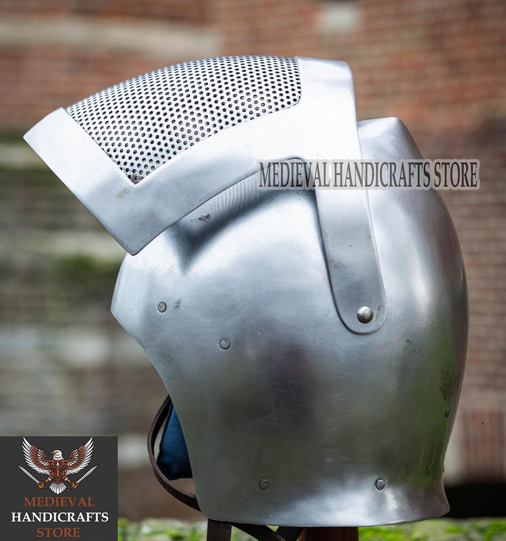 Medieval fencer bascinet Visor helmet HEMA SCA Sparring Protective gear For Halloween Cosplay