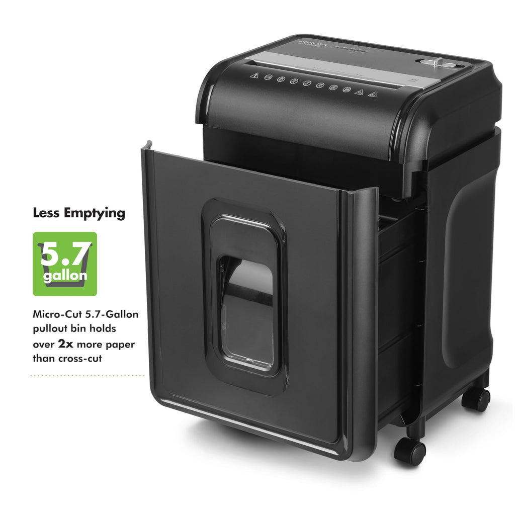Aurora AU830MA High-Security 8-Sheet Micro-Cut Paper and Credit Card Shredder/ 20 Minutes/Security Level P-5