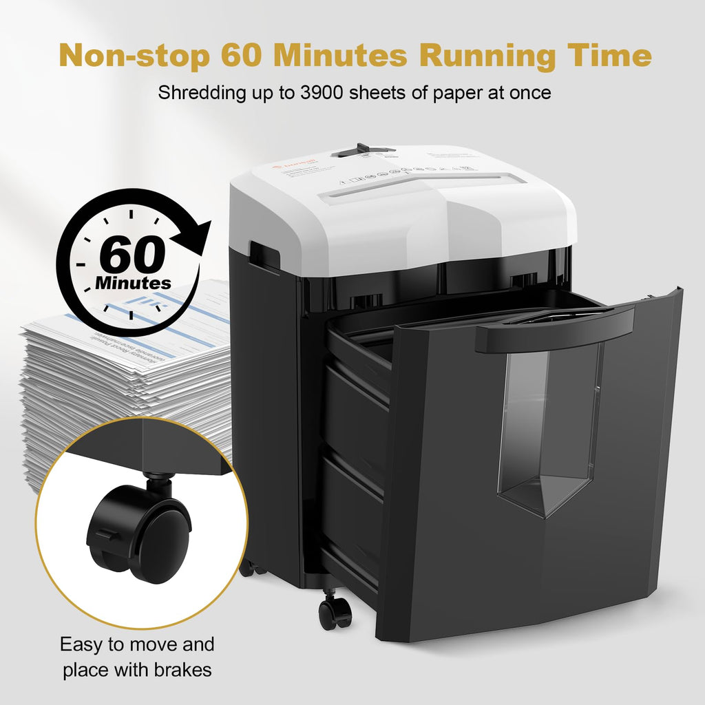 Bonsaii 12-Sheet Micro Cut Heavy Duty Paper Shredder for Home Office