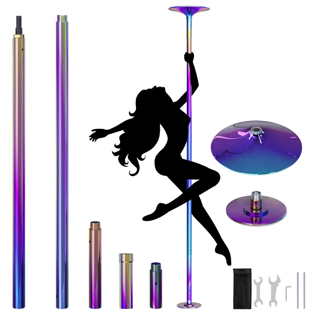 Yaheetech 45mm Portable Spinning & Static Pole Dance Pole for Home