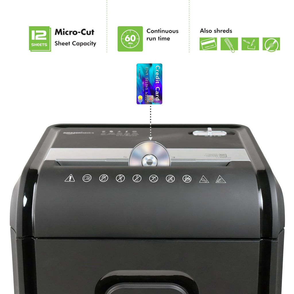 Aurora AU830MA High-Security 8-Sheet Micro-Cut Paper and Credit Card Shredder/ 20 Minutes/Security Level P-5